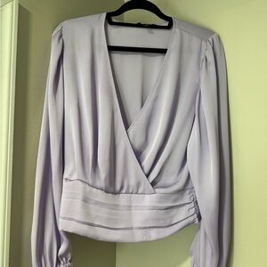 Express Light Purple Wrap Blouse